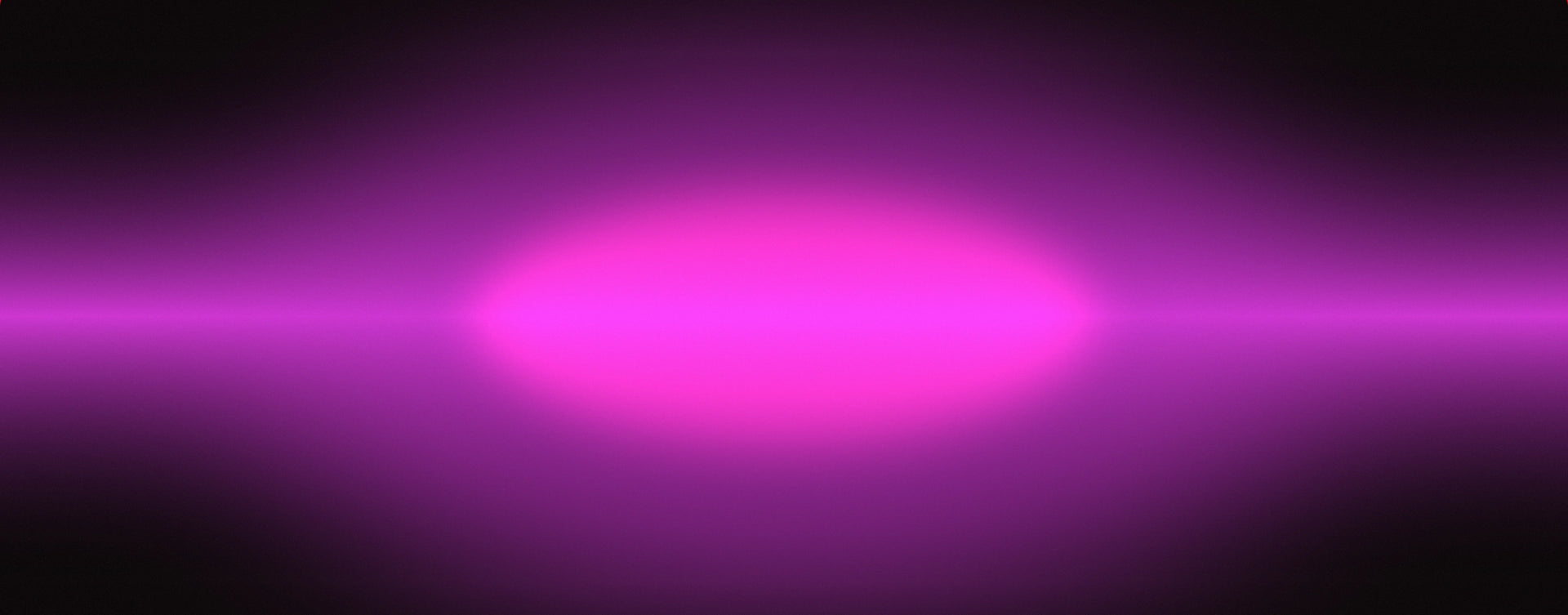 A bright pink and purple glowing oval light effect centered on a dark black background with horizontal light streaks.