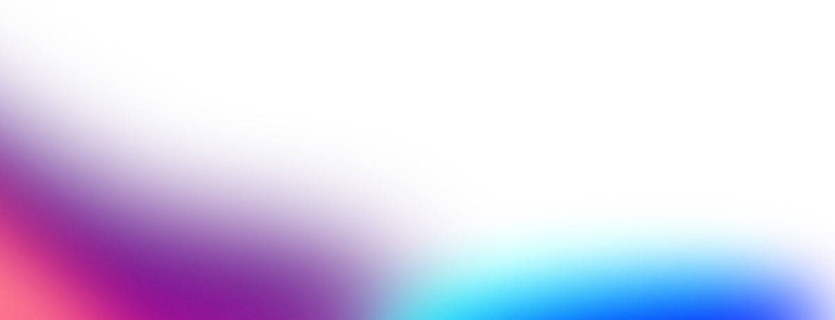 An abstract blurred gradient background with soft purple, pink, blue, and cyan tones on a white field.
