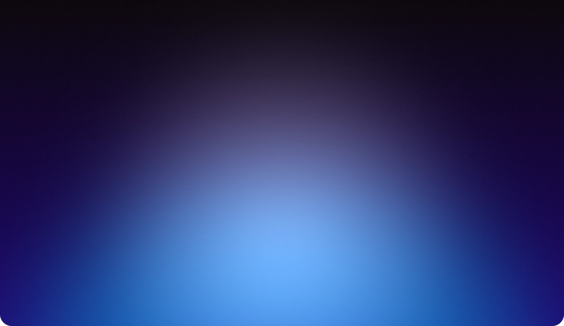 A square color swatch featuring a smooth vertical gradient transitioning from black at the top, through deep purple and blue, to a bright light blue in the center.